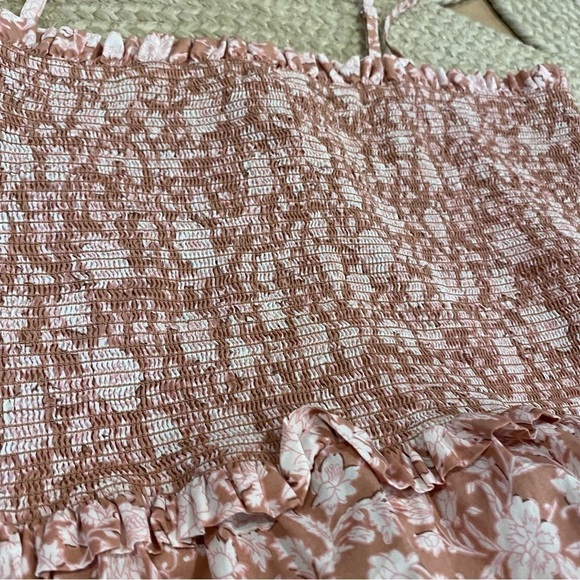 J. Crew Smocked Cotton Poplin Dress in Rose Vines Size XXL - Picture 9 of 11